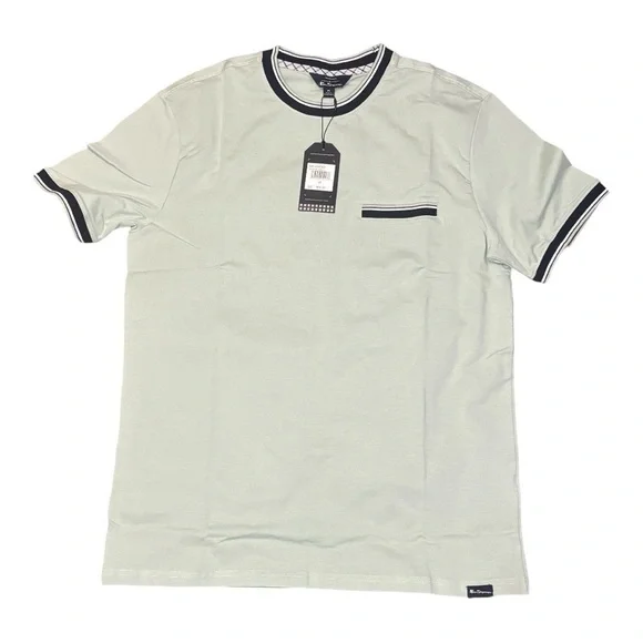 Ben Sherman Short-Sleeve Welt Pocket Ringer Tee size Medium - Picture 6 of 12